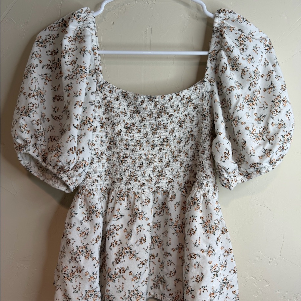 Cottagecore Floral Puff Sleeve shirt